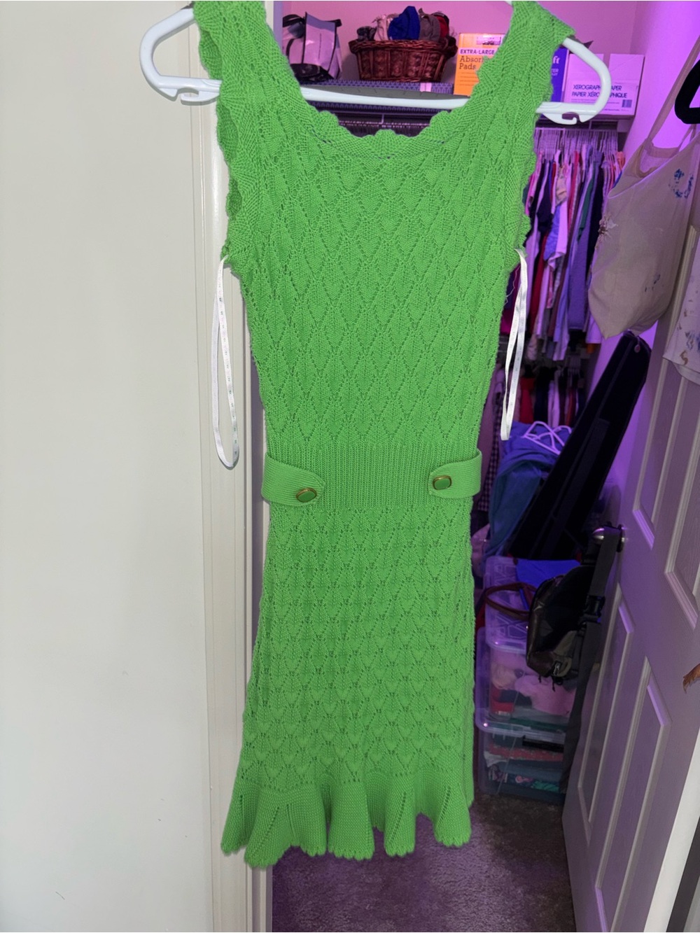 Lilly Pulitzer Bright Green Knit Sleeveless Dress
